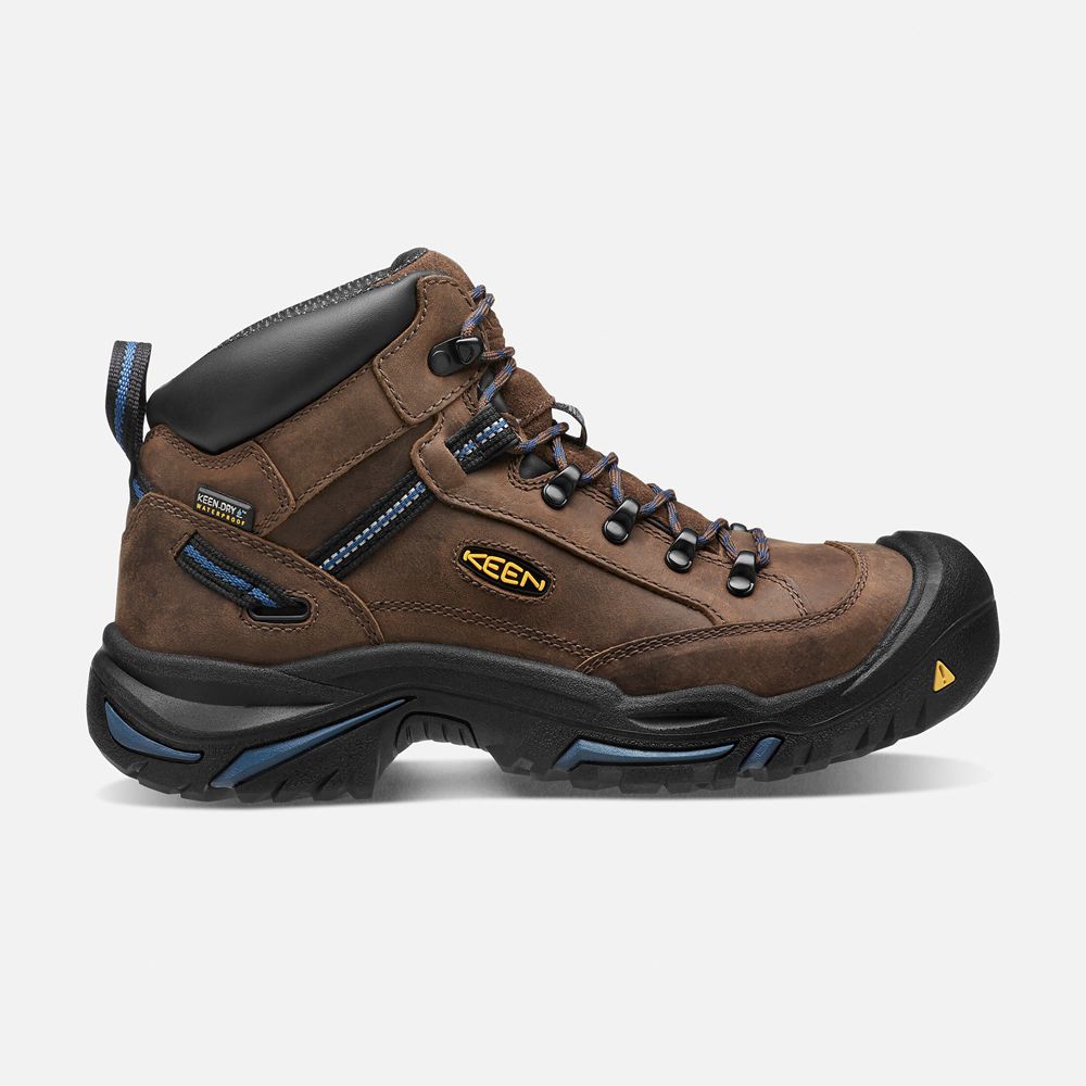 Keen Trekking Bot Erkek Kahverengi - Braddock Al Waterproof Mid (Steel Toe) - Türkiye RPVI49371